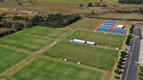 Aerial view of Fraser Coast Sports Precinct
